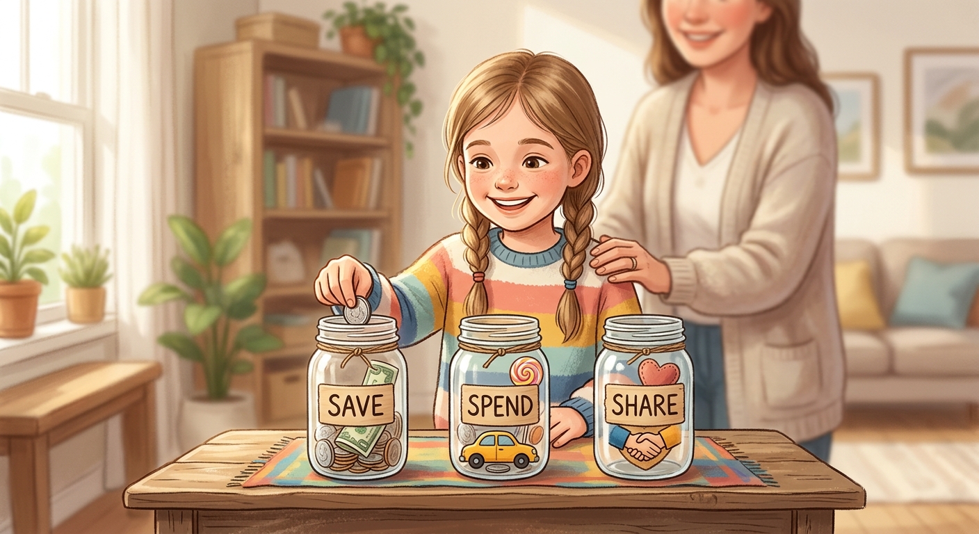 The 3 Magic Jars: Save, Spend, and Share with Joy!
